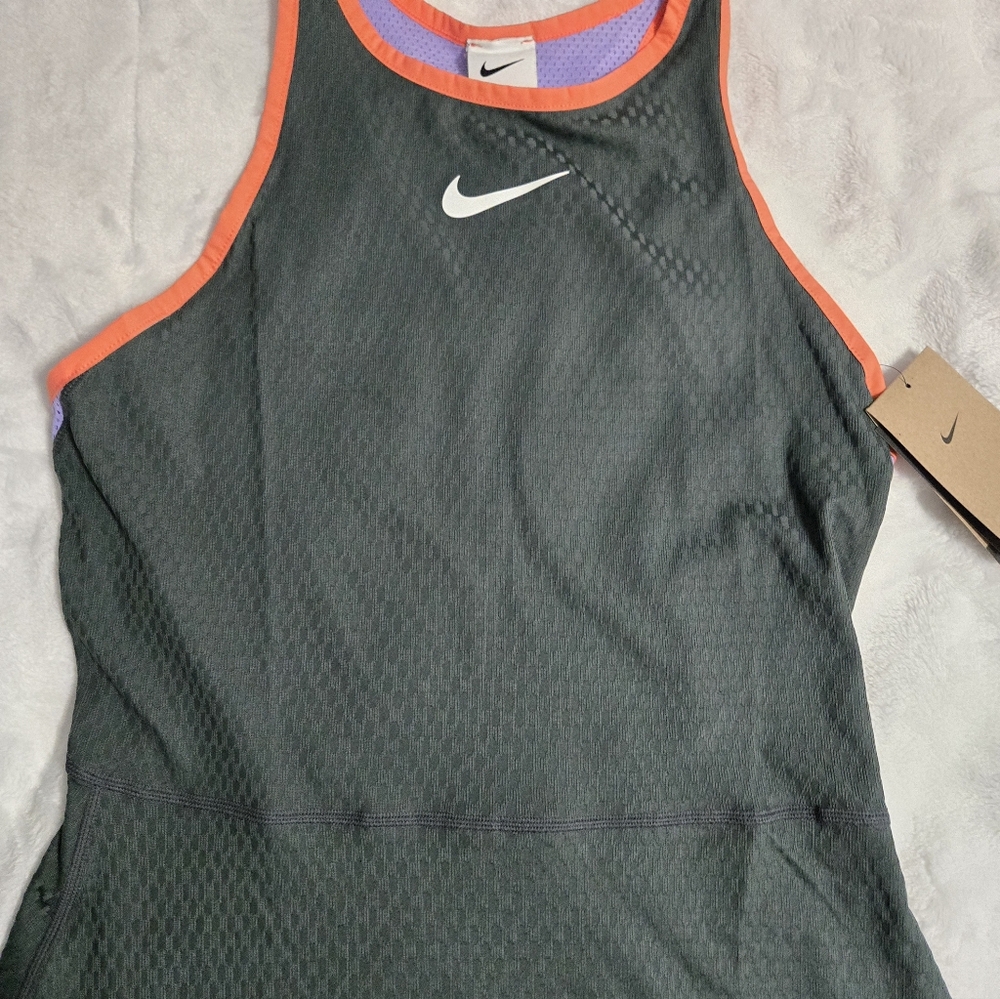 Nike Slam mesh-paneled Dri-FIT Tennis Dress Women Size Medium-tall - Picture 7 of 13